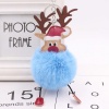 Bild von Terylen Schlüsselkette & Schlüsselring Weiß Weihnachten Rentier Pompom Ball 8cm, 1 Stück