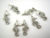 Picture of Ocean Jewelry Zinc Based Alloy Charms Seahorse Antique Silver 24mm(1") x 10mm( 3/8"), 30 PCs