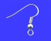 Picture of Zinc Based Alloy Ear Wire Hooks Earring Findings Silver Tone 19x18mm, Post/ Wire Size: (20 gauge), 2000 PCs