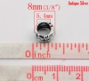 亜鉛合金 ヨーロッパ風 大穴 ビーズ 円筒形 銀古美 約8.0mm x 6.0mm、 穴：約5.4mm、 50 PCs の画像
