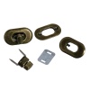 Picture of Iron Based Alloy Purse Twist Turn Lock Antique Bronze 37mm x21mm(1 4/8" x 7/8") 28mm x20mm(1 1/8" x 6/8") 22mm x16mm( 7/8" x 5/8"), 5 Sets