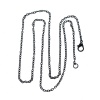 Bild von Eisenlegierung Halskette Schwarz Gliederkette 62.0cm lang, Kettengröße: 3x2mm, 1 Packung (12 Stück)
