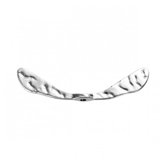Picture of Zinc Based Alloy Spacer Beads Dragonfly Wing Antique Silver About 69mm x 17mm, Hole: Approx 3.2mm, 10 PCs