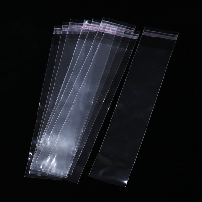 Picture of Plastic Self-Seal Bags Rectangle Clear (Usable Space: 21cm x 5cm) 24cm(9 4/8") x 5cm(2"), 200 PCs