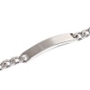 Immagine di 304 Acciaio Inossidabile Bar Vuoto Braccialetti Rettangolo Tono Argento Modifiche in bianco di timbratura Un Lato 22cm Lunghezza, 1 Pz