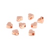Picture of Copper Beads Heart Rose Gold About 7mm x 6mm, Hole: Approx 1.8mm, 5 PCs