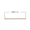 Immagine di Lega di Zinco Spillo Testa 14k Vero Oro Placcato lunghezza: 30mm, 0.7mm (21 misura) 50 Pz