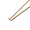 Immagine di Lega di Zinco Spillo Testa 14k Vero Oro Placcato lunghezza: 30mm, 0.7mm (21 misura) 50 Pz