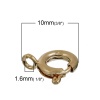 Picture of Zinc Based Alloy Bolt Spring Ring Clasps Round 14K Real Gold Plated W/ Loop 10mm x 9mm, 10 PCs