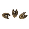 Picture of Zinc Based Alloy Filigree Beads Caps Flower Antique Bronze (Fit Beads Size: 14mm Dia.) 29mm x19mm, 2 PCs