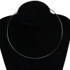 Bild von 304 Edelstahl Choker Halskette Silberfarbe aufmachen können mit abnehmbarer Perlen End Kappe 45cm lang, 1 Stück