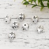 Picture of Zinc Based Alloy Spacer Beads Square Antique Silver Color Butterfly Faceted About 10mm x 10mm, Hole: Approx 2.2mm, 5 PCs