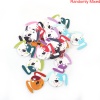 Picture of Wood Sewing Buttons Scrapbooking 2 Holes Dog Animal At Random 33mm(1 2/8") x 23mm( 7/8"), 50 PCs