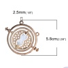 Immagine di Lega di Zinco Connettore Accessori Tondo Oro Placcato Bianco Stella a Cinque Punte Disegno 58mm x 47mm, 1 Pz