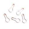 Picture of Copper Safety Pin Brooches Findings Rose Gold 22mm( 7/8") x 10mm( 3/8"), 100 PCs