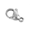 Immagine di 304 Acciaio Inossidabile Fibbia Aragosta Tono Argento 15mm x 9mm, 200 Pz