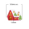 Immagine di Tre-Laminati Bottone da Cucire Scrapbook Due Fori Casa A Random 35mm x 25mm, 50 Pz