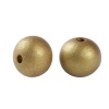 Picture of Hinoki Wood Spacer Beads Round Golden Painting About 20mm Dia, Hole: Approx 3.5mm, 50 PCs
