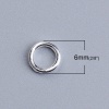 Bild von 1.3mm Zinklegierung Geschlossen Bindering Rund Versilbert 6mm D., 500 Stück