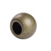 Bild von Zinklegierung Europäischer Stil Großlochperlen Rund Bronzefarbe etwa 10mm D., Loch:Ca 4.5mm, 50 Stück