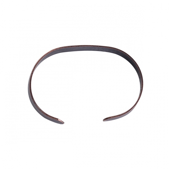 Imagen de Cobre Abierta Cuff Brazaletes Pulseras Ronda Óxidos de Cobre 16cm longitud, 1 Unidad