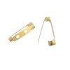 Picture of Iron Based Alloy Pin Brooches Back Bar Findings Rectangle Gold Plated 25mm(1") x 5mm( 2/8"), 200 PCs