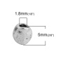 Immagine di Lega di Zinco Separatori Perline Tondo Argento Antico Circa 5mm x 5mm, Foro:Circa 1.8mm, 200 Pz