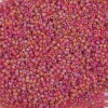 Picture of (Japan Import) Glass Seed Beads Round Fuchsia Rainbow Frosted Opaque About 2mm x 1.5mm, Hole: Approx 0.7mm, 60 Grams (Approx 95 PCs/Gram)