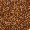 Picture of (Japan Import) Glass Seed Beads Round Brown Yellow Inside Color About 2mm x 1.5mm, Hole: Approx 0.8mm, 100 Grams (Approx 95 PCs/Gram)