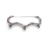 Picture of Zinc Based Alloy Pin Brooches Findings Bow And Arrow Antique Silver W/ Loop 47mm(1 7/8") x 20mm( 6/8"), 10 PCs