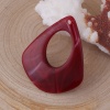 Immagine di Resina Ciondoli Goccia Effetto Marmo Colore di Vino Rosso 42mm x 34mm, 10 Pz