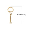 Picture of Iron Based Alloy European Style Keychain & Keyring Gold Plated 6cm long, 10 PCs