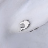 Immagine di 304 Acciaio Inossidabile Orecchini a Perno Tono Argento Delfino 7mm x 7mm, Posta / Filo Dimensione: (21 misura), 1 Paio