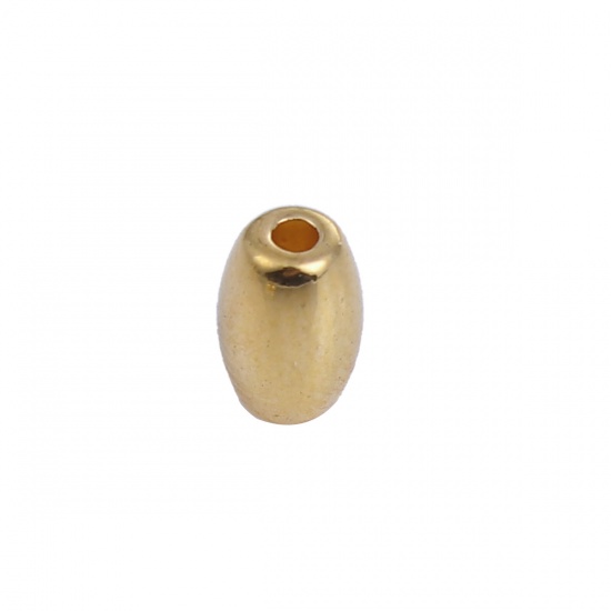 Immagine di Lega di Zinco Separatori Perline Barile Oro Placcato Circa 6mm x 4mm, Foro:Circa 1.3mm, 200 Pz