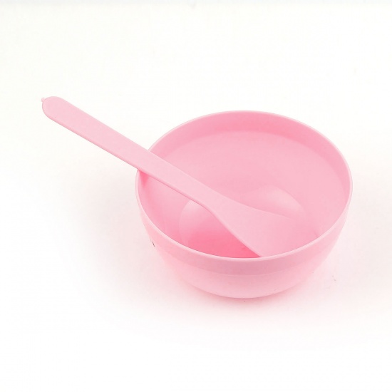 Picture of Plastic DIY Tools Bowl For Slime Pink 12.9cm(5 1/8") x 2.8cm(1 1/8"), 8.7cm(3 3/8") Dia., 2 Sets