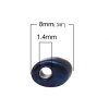 （日本輸入） ガラス ロングマガ玉シード ビーズ 青 ABカラー 約 8mm x 4mm、 穴: 約 1.4mm、 10 グラム (約 7 個/グラム) の画像