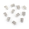 Picture of Zinc Based Alloy Spacer Beads Rectangle Antique Silver Spiral 8mm x 6mm, Hole: Approx 1.5mm, 100 PCs