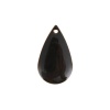 Immagine di Rame Sequins Smaltati Charms Colore Originale Nero Goccia Smalto 21mm x 13mm, 2 Pz
