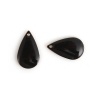 Immagine di Rame Sequins Smaltati Charms Colore Originale Nero Goccia Smalto 21mm x 13mm, 2 Pz