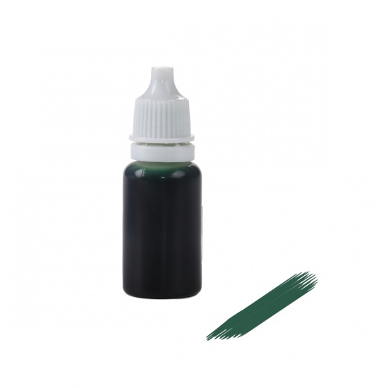 Picture of Mixed DIY Tools For Slime Pigment Liquid Dye Cylinder Fruit Green 60mm(2 3/8") x 21mm( 7/8"), 2 Bottles