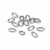 Picture of Stainless Steel Opened Jump Rings Findings Oval Silver Tone 8mm( 3/8") x 5mm( 2/8"), 200 PCs