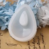 Picture of Silicone Resin Mold For Jewelry Making Drop White 65mm(2 4/8") x 47mm(1 7/8"), 2 PCs
