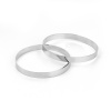 Picture of Copper Bangles Bracelets Round Silver Tone 22cm(8 5/8") long, 2 PCs
