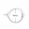 Imagen de Cobre Abierta Cuff Brazaletes Pulseras Ronda Tono de Plata 18.5cm longitud, 2 Unidades