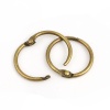 Bild von Eisenlegierung Schlüsselkette & Schlüsselring Ring Bronzefarbe Zum Öffnen 30mm D., 10 Stück
