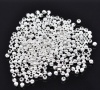 Image de Perle en Alliage Perles de Rocailles Balle Argenté 3mm Dia, Taille de Trou: 1.1mm, 1000 PCs