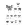 Immagine di Lega di Zinco Ciondoli Farfalla Argento Antico Colore Misto 5.7cm x5cm(2 2/8" x2") - 2.1cm x1.7cm( 7/8" x 5/8") , 1 Serie ( 12 Pz/Serie)