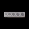 Picture of Silicone Resin Mold For Jewelry Making Rectangle White Round 88mm(3 4/8") x 22mm( 7/8"), 2 PCs