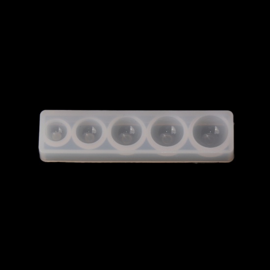 Bild von Silikon Gießform Rechteck Weiß Rund 88mm x 22mm, 2 Stück