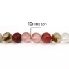 Immagine di Cristallo ( Naturale ) Perline Tondo Multicolore Come 10mm Dia., Foro: Circa 1.5mm, 38.5cm Lunghezza, 1 Filo (Circa 40 Pz/Treccia)